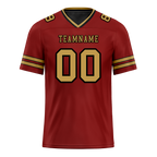 Custom Brown Sleeve Stripes Orange Personalized Authentic Football Jersey FBJ02-bc0f079