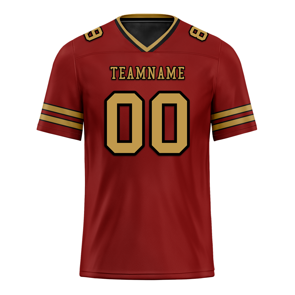 Custom Brown Sleeve Stripes Orange Personalized Authentic Football Jersey FBJ02-bc0f079