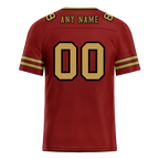 Custom Brown Sleeve Stripes Orange Personalized Authentic Football Jersey FBJ02-bc0f079