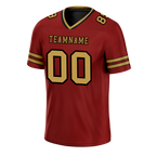 Custom Brown Sleeve Stripes Orange Personalized Authentic Football Jersey FBJ02-bc0f079