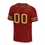 Custom Brown Sleeve Stripes Orange Personalized Authentic Football Jersey FBJ02-bc0f079