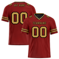 Custom Brown Sleeve Stripes Orange Personalized Authentic Football Jersey FBJ02-bc0f079