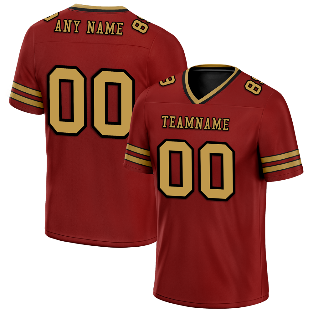 Custom Brown Sleeve Stripes Orange Personalized Authentic Football Jersey FBJ02-bc0f079
