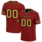 Custom Brown Sleeve Stripes Orange Personalized Authentic Football Jersey FBJ02-bc0f079