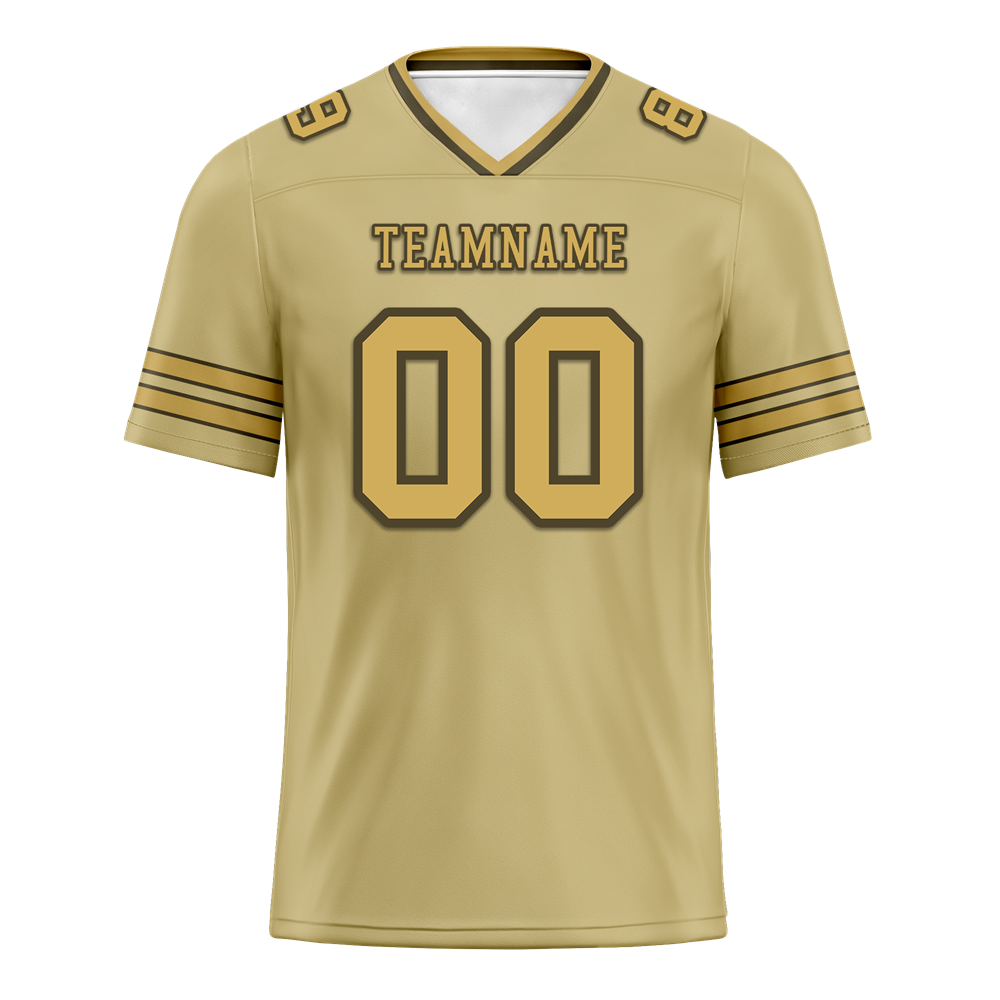 Custom Yellow Sleeve Stripes Yellow Personalized Authentic Football Jersey FBJ02-bc0f080