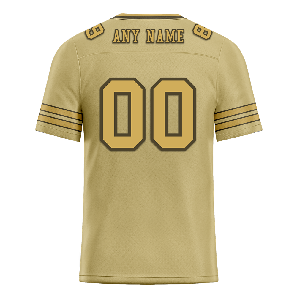 Custom Yellow Sleeve Stripes Yellow Personalized Authentic Football Jersey FBJ02-bc0f080