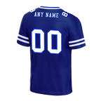 Custom Blue Sleeve Stripes White Personalized Authentic Football Jersey FBJ02-bc0f08a