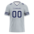 Custom Grey Sleeve Stripes Black Personalized Authentic Football Jersey FBJ02-bc0f08b