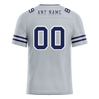 Custom Grey Sleeve Stripes Black Personalized Authentic Football Jersey FBJ02-bc0f08b