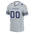 Custom Grey Sleeve Stripes Black Personalized Authentic Football Jersey FBJ02-bc0f08b