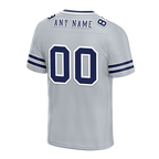 Custom Grey Sleeve Stripes Black Personalized Authentic Football Jersey FBJ02-bc0f08b