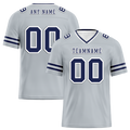 Custom Grey Sleeve Stripes Black Personalized Authentic Football Jersey FBJ02-bc0f08b