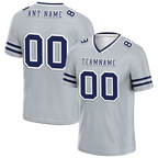 Custom Grey Sleeve Stripes Black Personalized Authentic Football Jersey FBJ02-bc0f08b