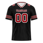 Custom Black Sleeve Stripes Brown Personalized Authentic Football Jersey FBJ02-bc0f08c