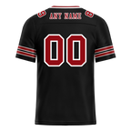 Custom Black Sleeve Stripes Brown Personalized Authentic Football Jersey FBJ02-bc0f08c