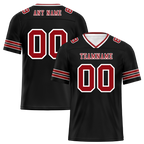 Custom Black Sleeve Stripes Brown Personalized Authentic Football Jersey FBJ02-bc0f08c