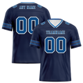 Custom Black Sleeve Stripes Blue Personalized Authentic Football Jersey FBJ02-bc0f08d
