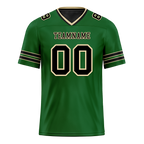 Custom Green Sleeve Stripes Black Personalized Authentic Football Jersey FBJ02-bc0f08e