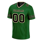 Custom Green Sleeve Stripes Black Personalized Authentic Football Jersey FBJ02-bc0f08e