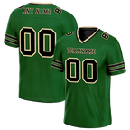 Custom Green Sleeve Stripes Black Personalized Authentic Football Jersey FBJ02-bc0f08e
