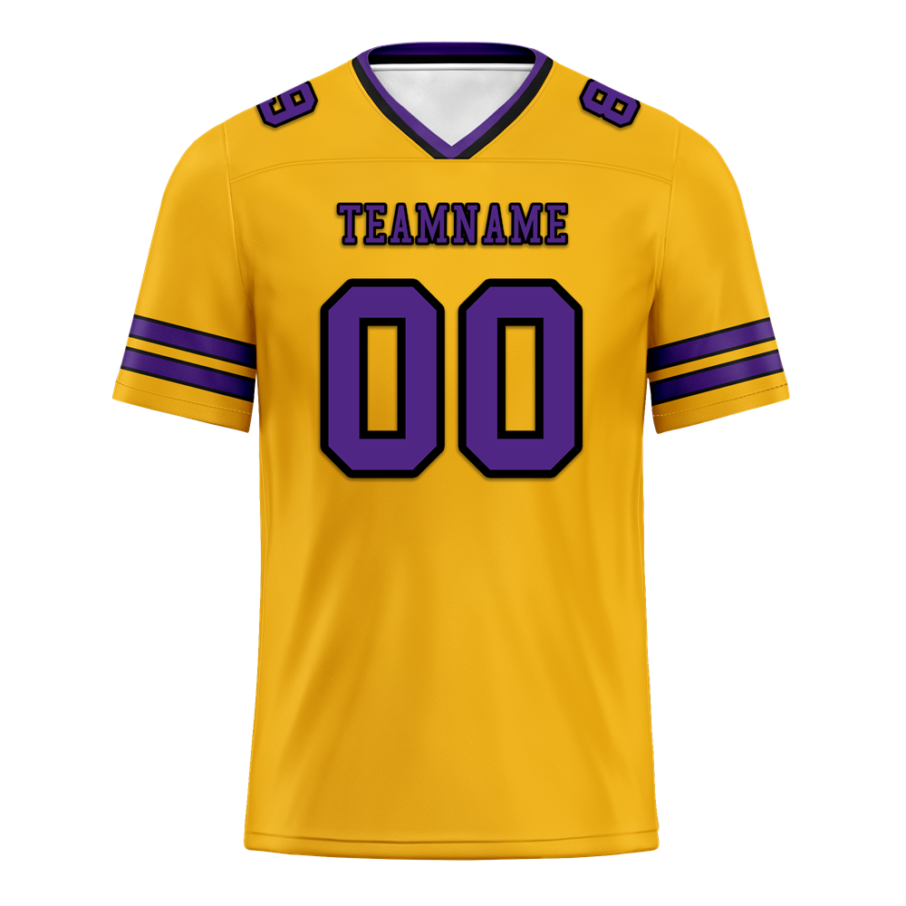 Custom Yellow Sleeve Stripes Purple Personalized Authentic Football Jersey FBJ02-bc0f08f