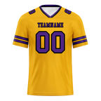 Custom Yellow Sleeve Stripes Purple Personalized Authentic Football Jersey FBJ02-bc0f08f