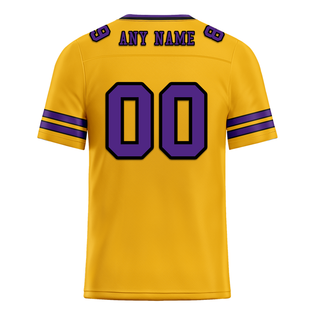 Custom Yellow Sleeve Stripes Purple Personalized Authentic Football Jersey FBJ02-bc0f08f