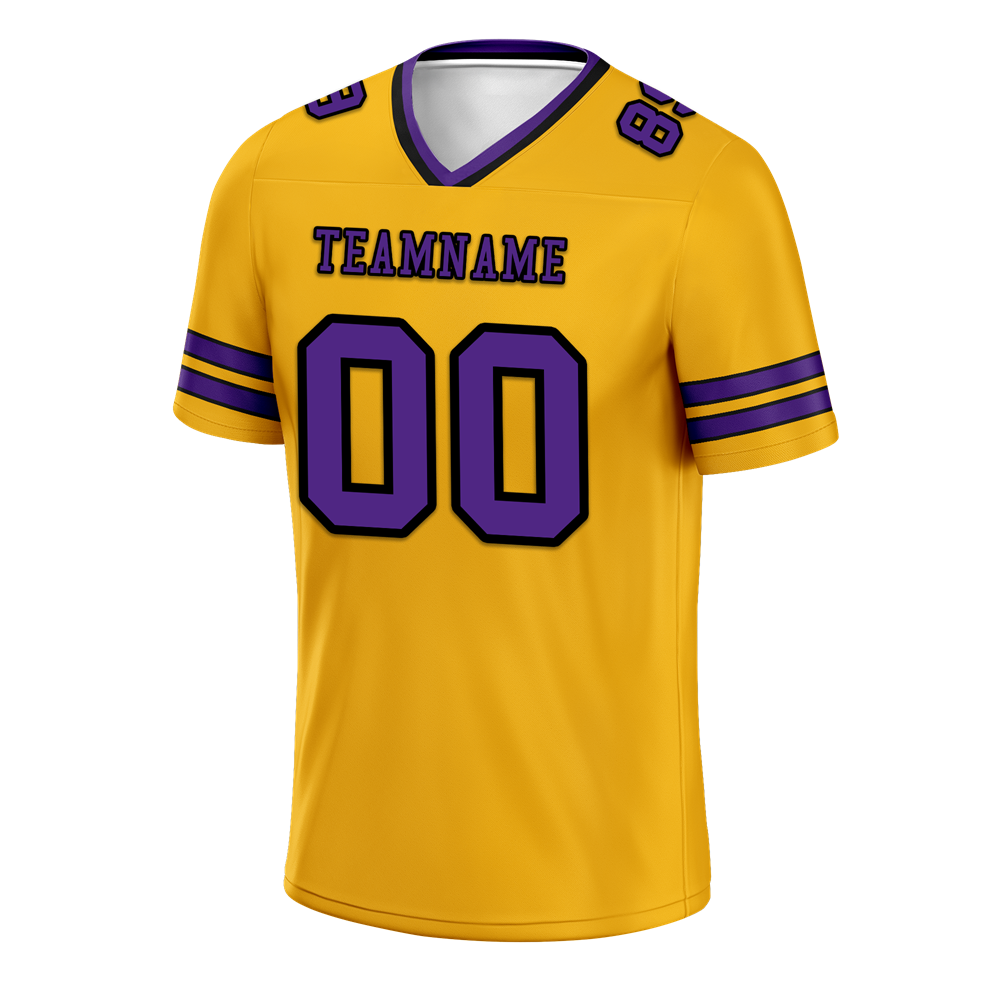 Custom Yellow Sleeve Stripes Purple Personalized Authentic Football Jersey FBJ02-bc0f08f