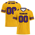 Custom Yellow Sleeve Stripes Purple Personalized Authentic Football Jersey FBJ02-bc0f08f