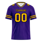 Custom Purple Sleeve Stripes Yellow Personalized Authentic Football Jersey FBJ02-bc0f087