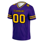 Custom Purple Sleeve Stripes Yellow Personalized Authentic Football Jersey FBJ02-bc0f087