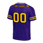 Custom Purple Sleeve Stripes Yellow Personalized Authentic Football Jersey FBJ02-bc0f087