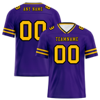 Custom Purple Sleeve Stripes Yellow Personalized Authentic Football Jersey FBJ02-bc0f087