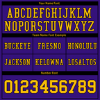 Custom Purple Sleeve Stripes Yellow Personalized Authentic Football Jersey FBJ02-bc0f087
