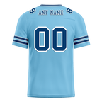 Custom Aqua Sleeve Stripes Blue Personalized Authentic Football Jersey FBJ02-bc0f089