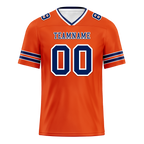 Custom Red Sleeve Stripes Blue Personalized Authentic Football Jersey FBJ02-bc0f090