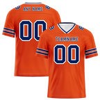 Custom Red Sleeve Stripes Blue Personalized Authentic Football Jersey FBJ02-bc0f090