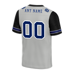 Custom Grey Black Two Tone Blue Personalized Authentic Football Jersey FBJ02-bc0f09a