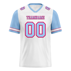 Custom White Aqua Two Tone Aqua Personalized Authentic Football Jersey FBJ02-bc0f09b