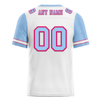 Custom White Aqua Two Tone Aqua Personalized Authentic Football Jersey FBJ02-bc0f09b