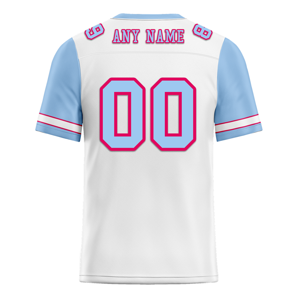 Custom White Aqua Two Tone Aqua Personalized Authentic Football Jersey FBJ02-bc0f09b