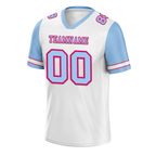 Custom White Aqua Two Tone Aqua Personalized Authentic Football Jersey FBJ02-bc0f09b