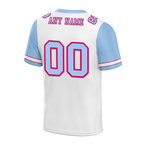 Custom White Aqua Two Tone Aqua Personalized Authentic Football Jersey FBJ02-bc0f09b