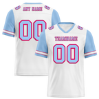 Custom White Aqua Two Tone Aqua Personalized Authentic Football Jersey FBJ02-bc0f09b