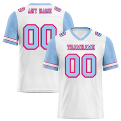 Custom White Aqua Two Tone Aqua Personalized Authentic Football Jersey FBJ02-bc0f09b