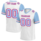 Custom White Aqua Two Tone Aqua Personalized Authentic Football Jersey FBJ02-bc0f09b