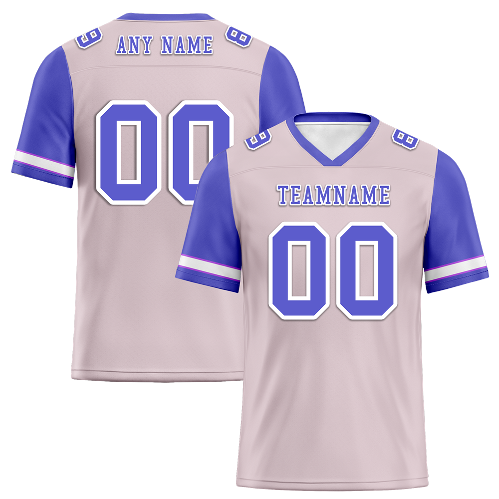 Custom Pink Purple Two Tone Purple Personalized Authentic Football Jersey FBJ02-bc0f09c
