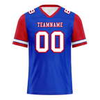Custom Blue Red Two Tone White Personalized Authentic Football Jersey FBJ02-bc0f09d