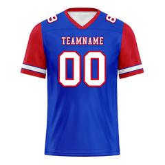 Custom Blue Red Two Tone White Personalized Authentic Football Jersey FBJ02-bc0f09d