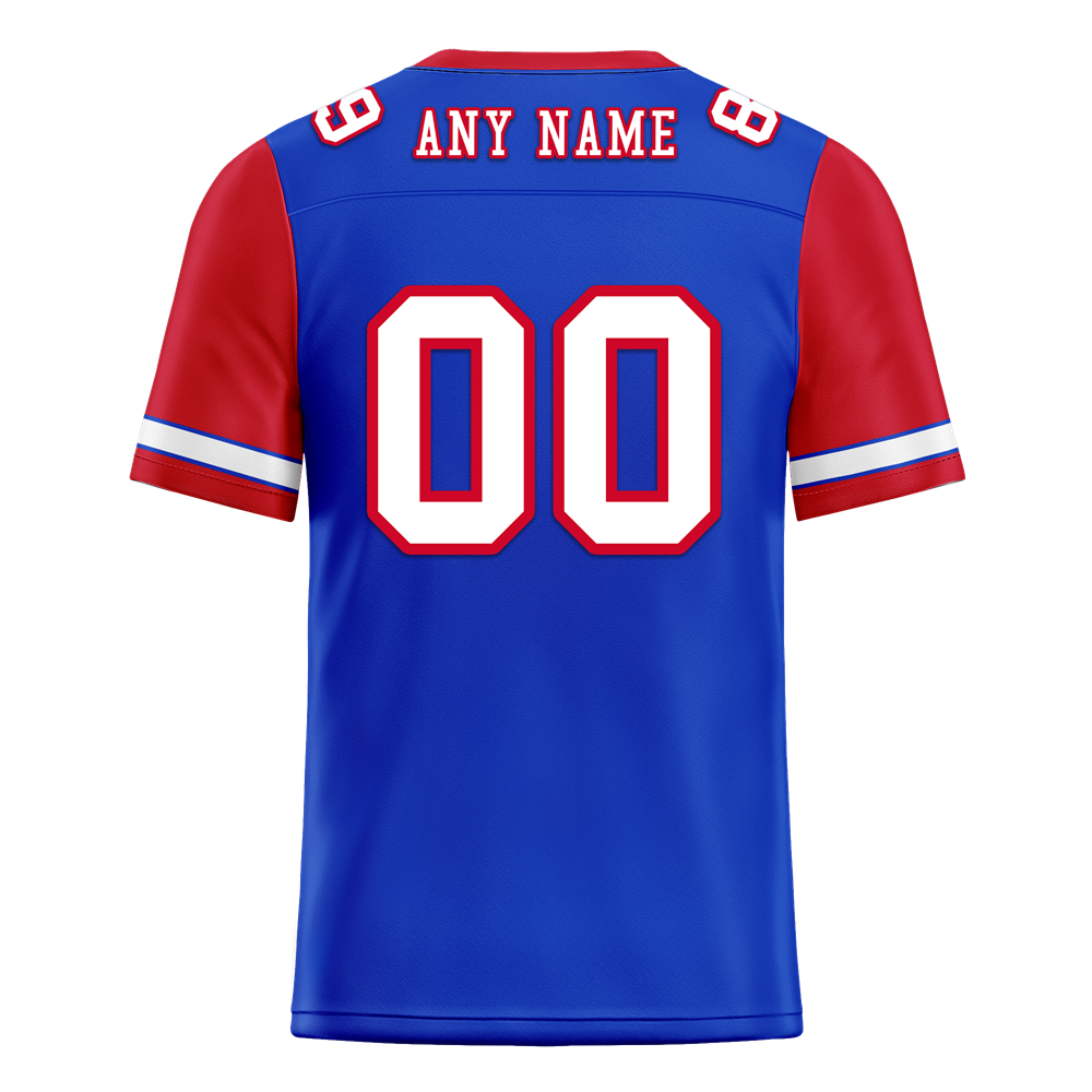 Custom Blue Red Two Tone White Personalized Authentic Football Jersey FBJ02-bc0f09d